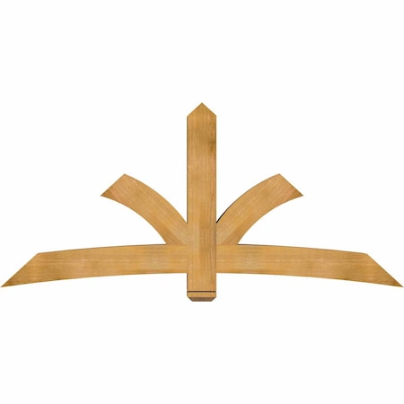 Ekena Millwork Davenport Rough Sawn Timber Gable Bracket, Western Red Cedar, 84"W x 38"H x 6"D x 6"F, 11/12 Pitch GBW084X38X0606DAV00RWR